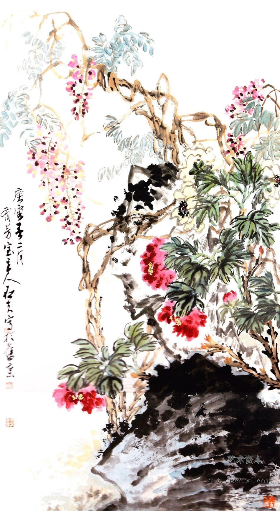 春意浓 180x96cm 纸本墨笔 2010年 郭石夫